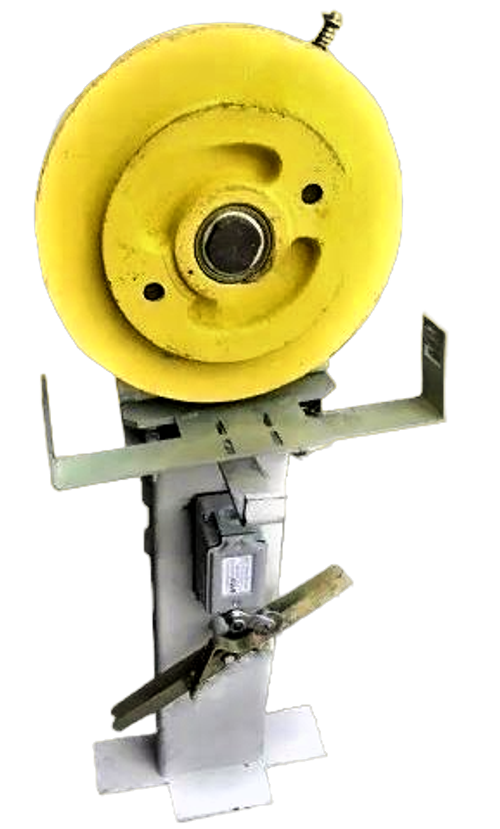 Ограничитель скорости на стойке шкив 240 мм левый  V 1,6м/с  канат 7,8 мм (сборка 2) МЛЗ.