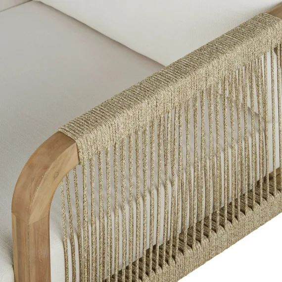 Комплект уличной мебели Ravona из массива акации, 2-местный диван, 2 кресла, столик