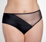 Трусики-слипы из микрофибры и сетки (Размер: L) (Цвет: черный)