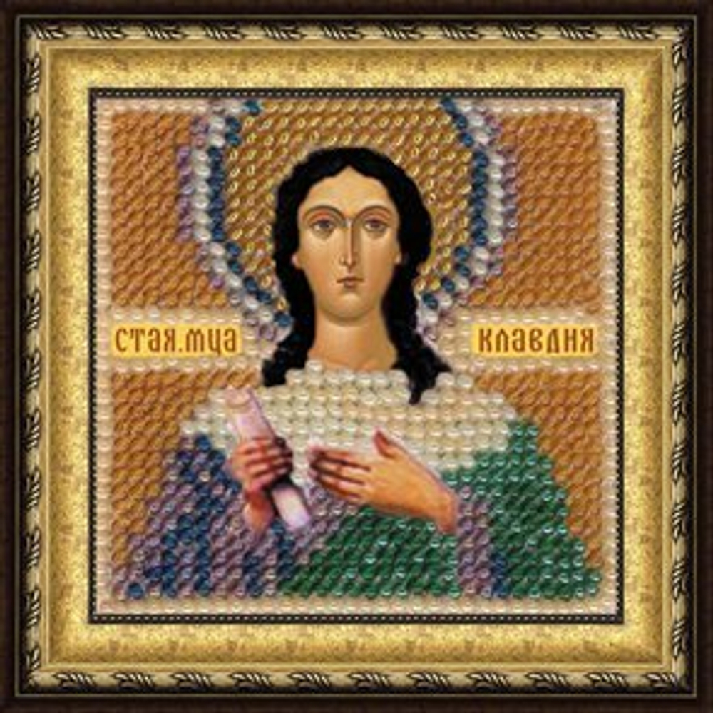 Тема: Религия, иконы, святые¶Техника: Вышивание бисером¶Размер: 6,5х6,5см (в рамке 9х9 см)¶Основа: Т