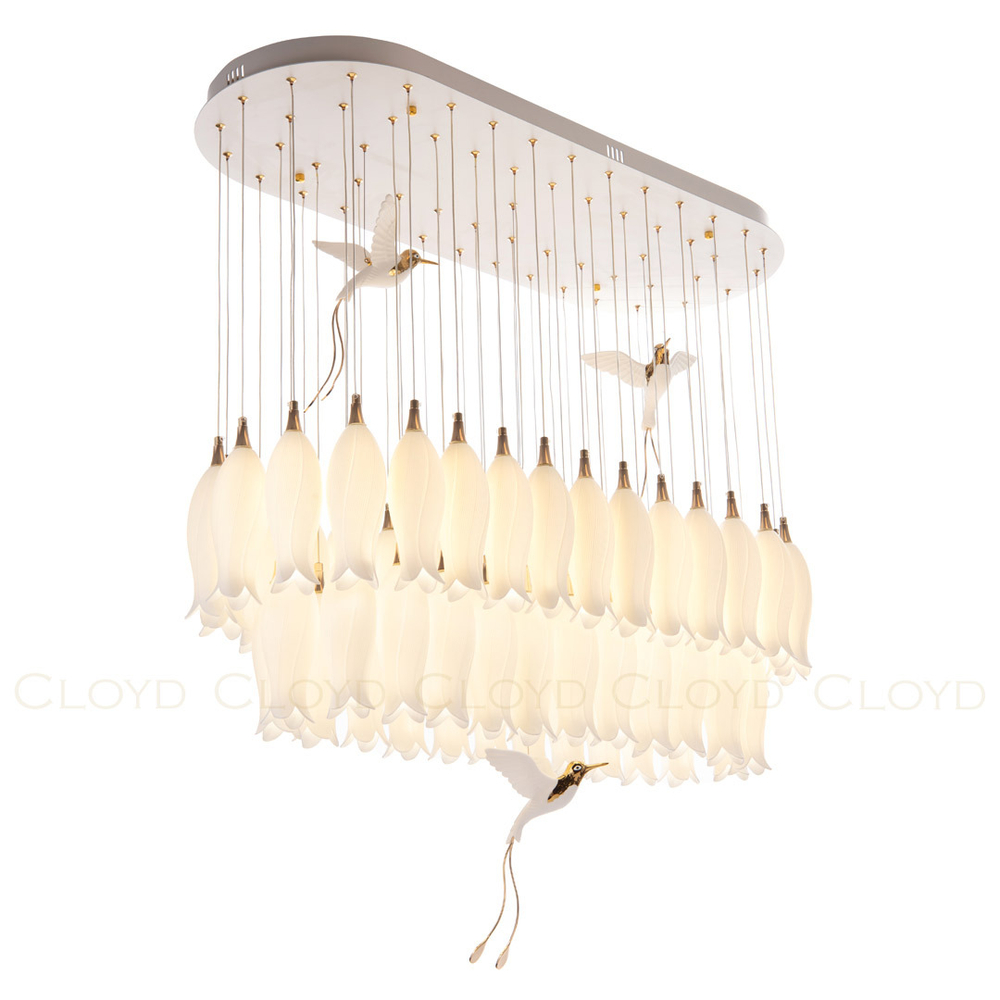 Люстра Cloyd ARGANA C54 / шир. 110 см - керамика - E14 - белый (арт.11238)