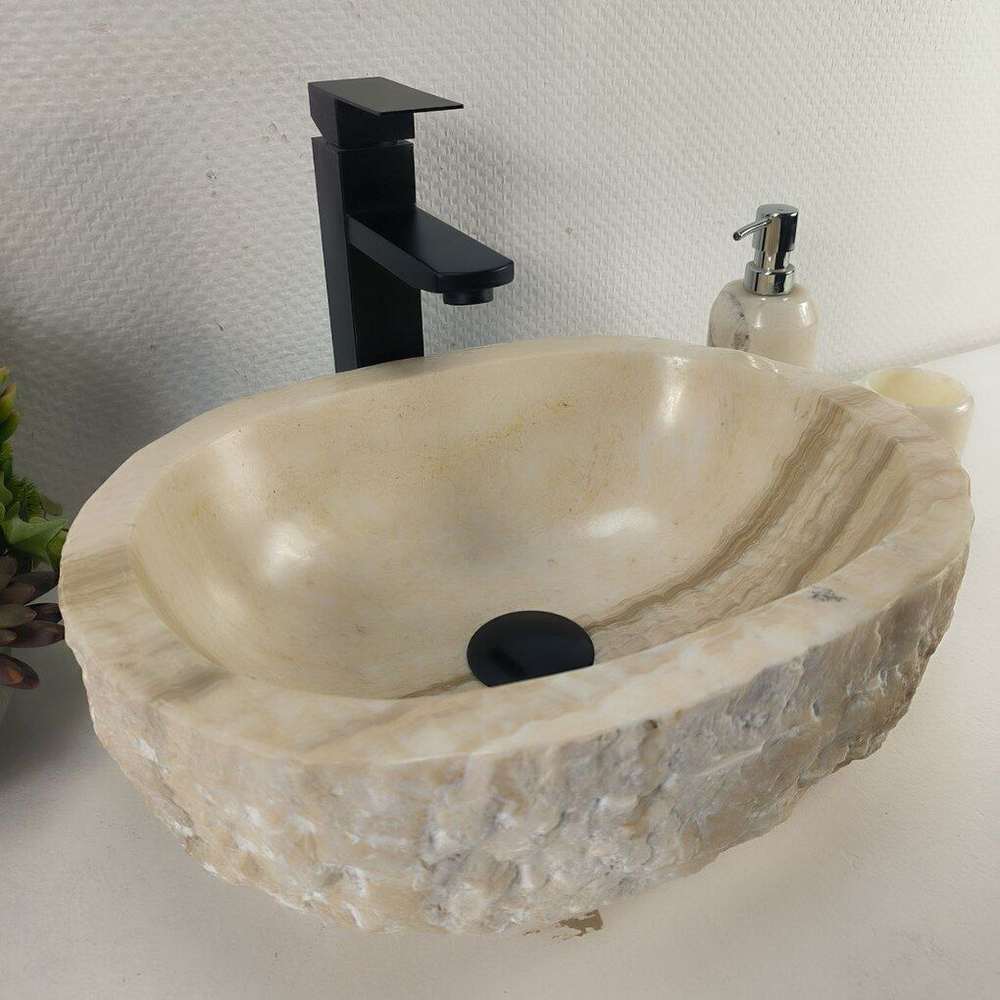 Каменная раковина из оникса Erozy White EO-04247 (41*32*15) 0212 из натурального камня