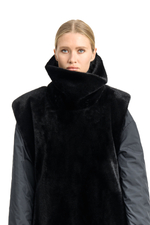 Меховая манишка и ворот NOT USUALLY Black