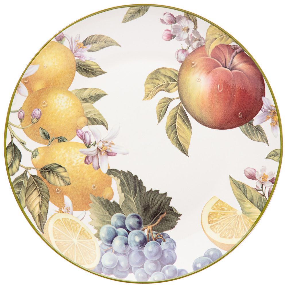 НАБОР ТАРЕЛОК ЗАКУСОЧНЫХ LEFARD "ФРУКТЫ" 2 ШТ. 20,5 СМ (КОР=24НАБ.)