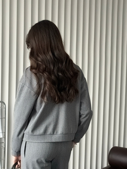 Теплый костюм  «Елочка» серый