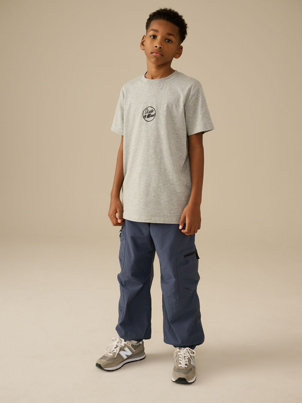 Брюки карго широкие для мальчика Next E42-114, Синий