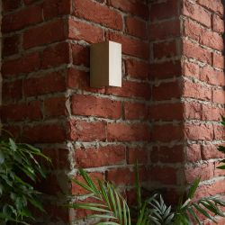 UUL-P42A 2х6W-GU10 IP65 PINE Светильник уличный. под две лампы GU10. Архитектурный накладной. Цвет корпуса сосна. TM Uniel