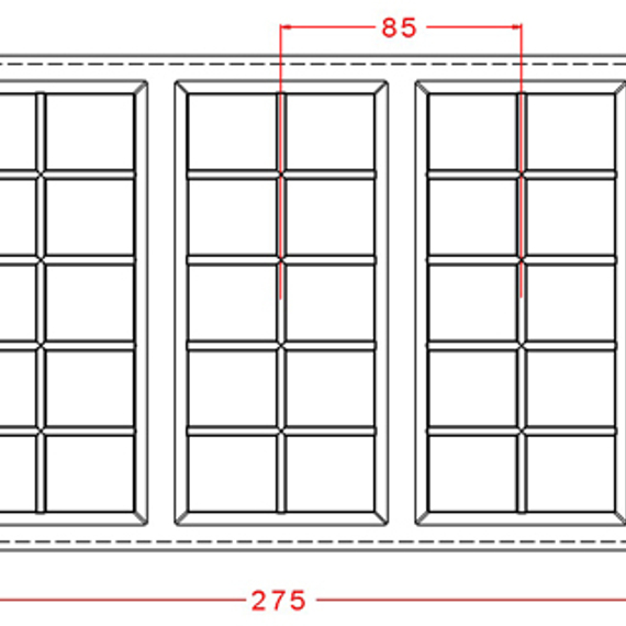 756 | Форма для шоколадных больших плиток (275*175 мм)