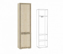 ЛШ-2 Пенал платяной с выдвижной штангой Ливорно, Сонома