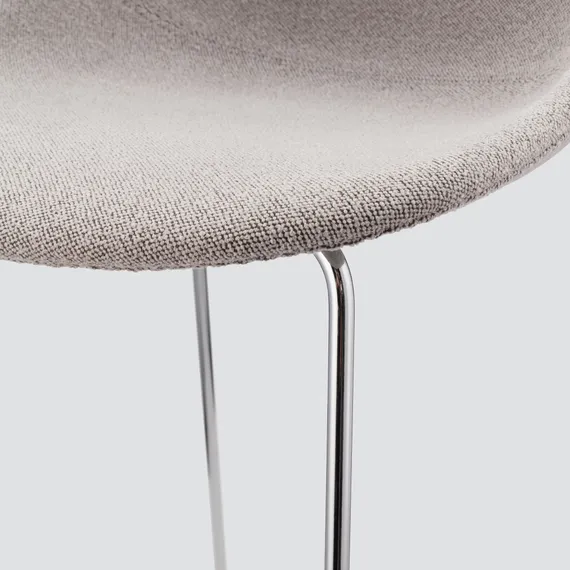 Барный стул Vid Soft 75 см, серый, ножки хром