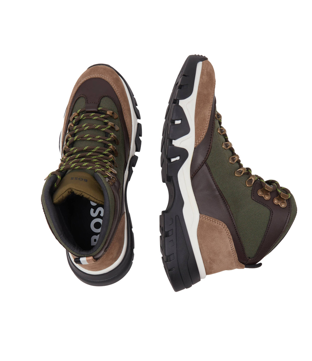 Кожаные трапперы chester halb ltcorny BOSS BLACK - зеленый(50503984)