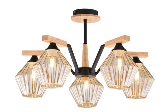 5092/5 BK+WOOD (2) Люстра (RL)