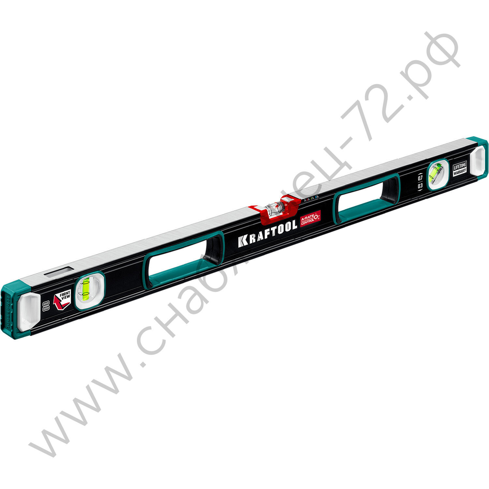 KRAFTOOL A-RATE CONTROL, 800 мм, точность 0.3 мм/м, с инновационным зеркальным глазком, сверхпрочный уровень (34986-80)
