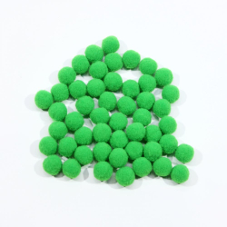 Помпоны, размер 15 мм, цвет 12 зеленый (1уп = 50шт)