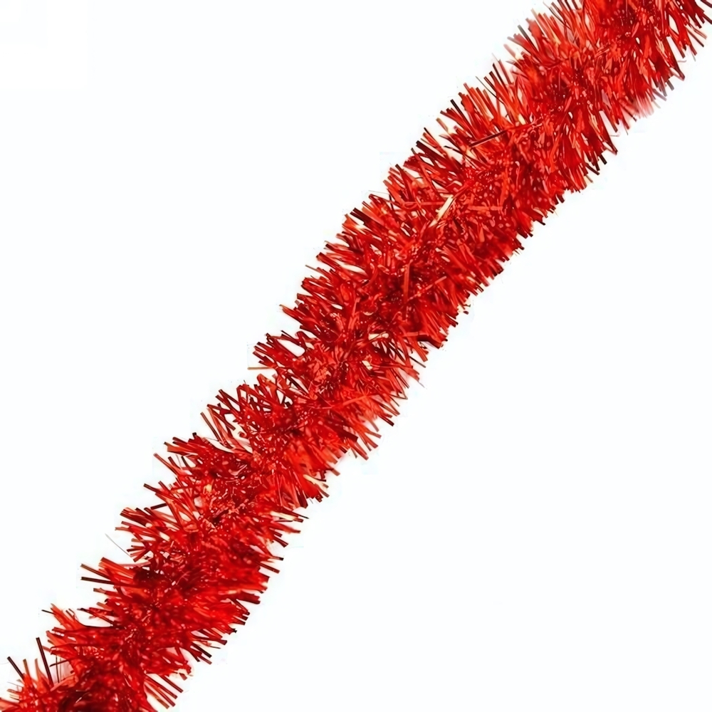 Мишура 2м 5см "Классика" красный (Серпантин)