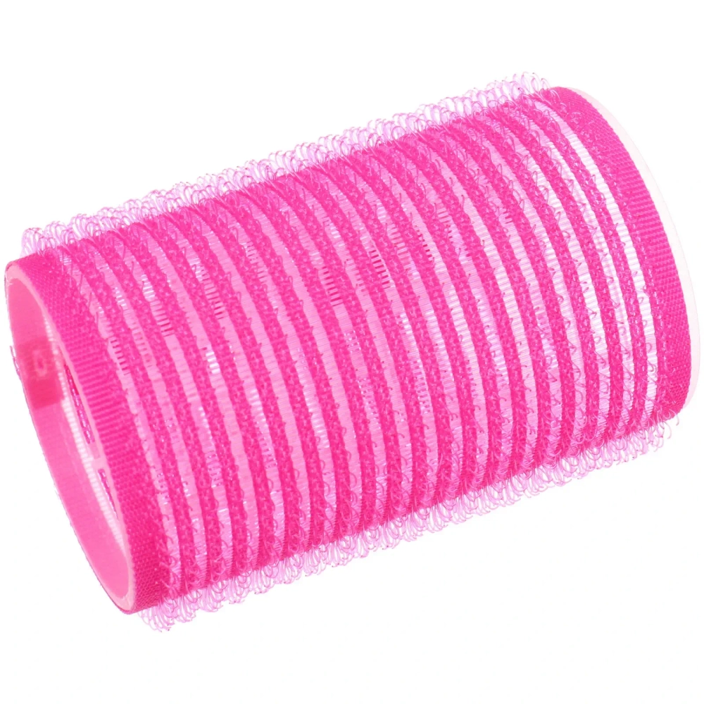 Бигуди липучки, 6шт., однотонные, d-3,6см фуксия