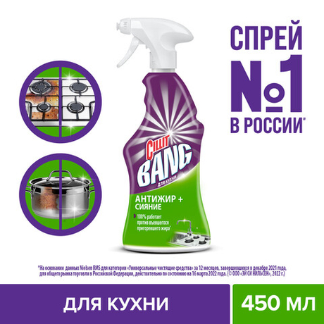 Cillit Bang 450мл. Анти-Жир + Сияние