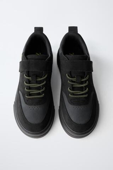 ZARA ОБЪЕМНЫЕ КЕДЫ, ЧЕРНЫЙ