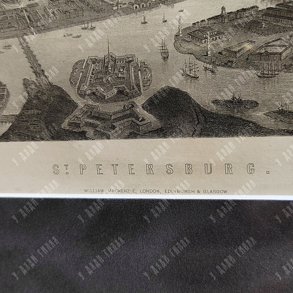 Вид на Санкт-Петербург. Гравюра по рисунку Дж. Реймиджа, гравёр С. Бредшоу. Лондон, 1880-е гг.