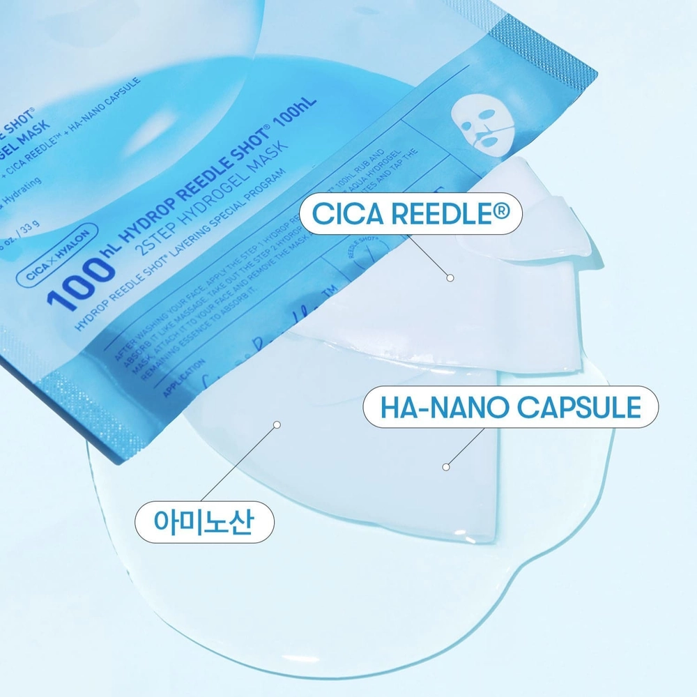 Тканевая  маска с микроиглами VT Cosmetics Hydrop Reedle Shot 100 HL 2Step Mask
