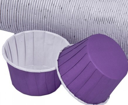 Капсулы с усиленным краем, 50*40 мм, фиолетово-белые ламинация, 10 шт/упак