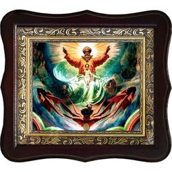 Бог Отец, Бог Сын и исхождение Святого Духа (Троица на херувимах). Икона на холсте.