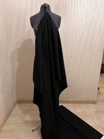 Костюмно-плательная однотонная шерсть (Marzotto, 90%шерсть/10%полиэстер, Густой черный, 150, 240 гр/м2)