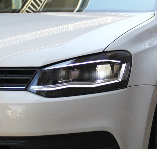 Передние фары Фольксваген Поло 2010-2019 V11 type [Комплект Л+П; яркие ходовые огни; светодиодные; БИ LED линза; динамичный поворотник]