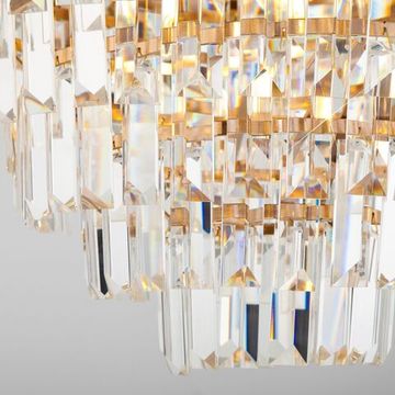10124/8 / подвесной светильник / золото/прозрачный хрусталь Strotskis