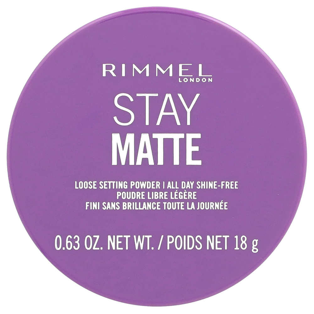 Rimmel London, Stay Matte, рассыпчатая пудра, оттенок 001 прозрачный, 18 г (0,63 унции)