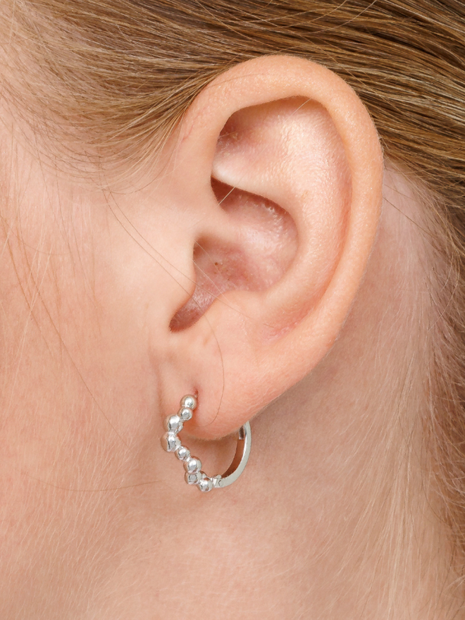 Серьги-конго из серебра без вставок