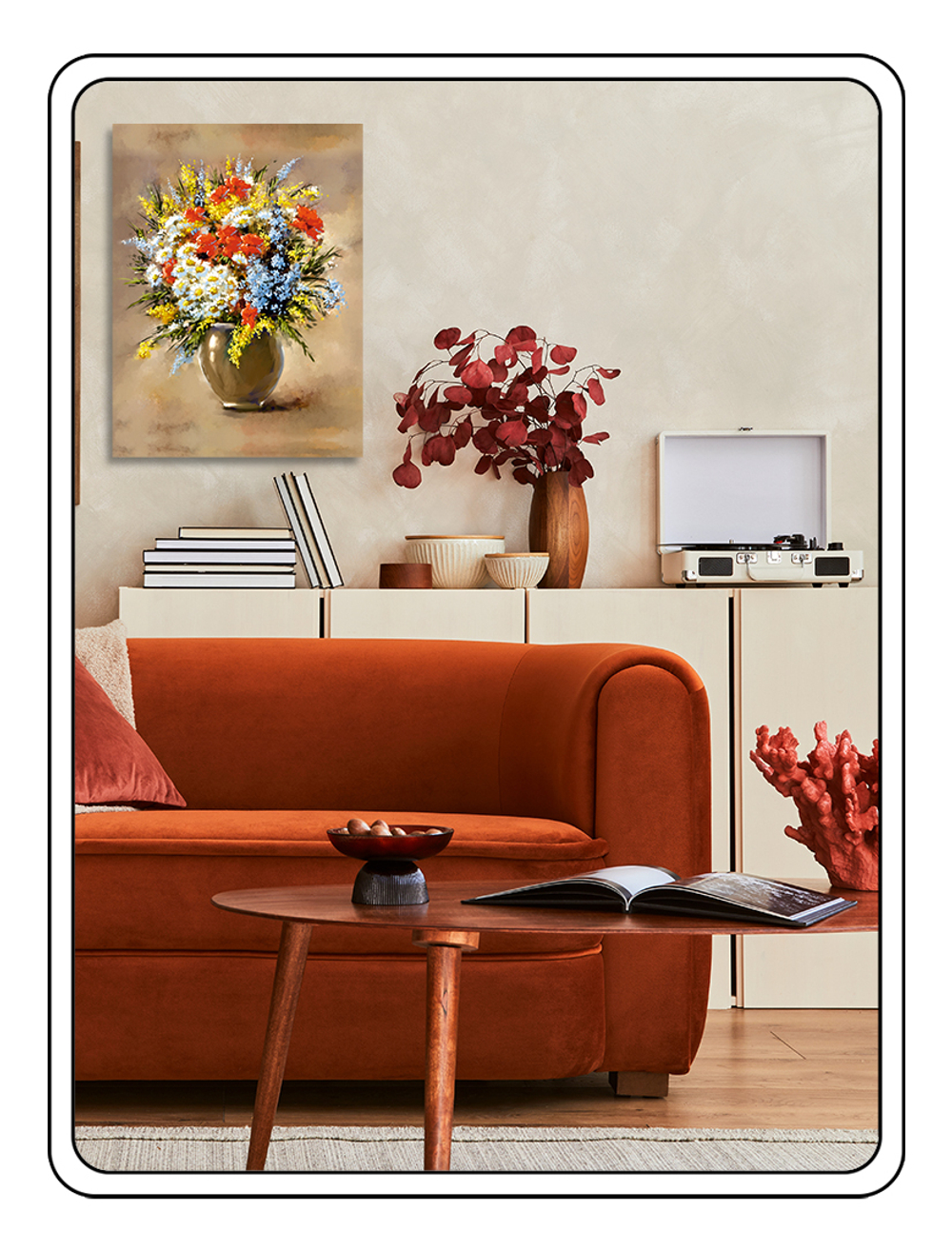 Картина "Букет с мимозой"