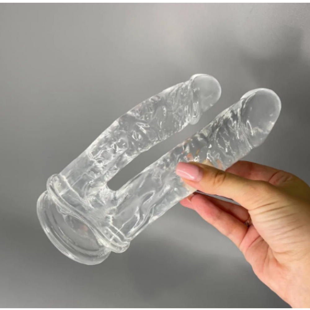 Двойной фаллоимитатор Alive Imperium (19×4,3 см) прозрачный