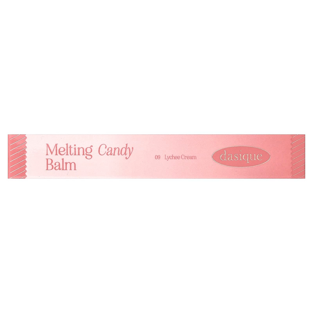 Dasique, Melting Candy Balm, тающий конфетный бальзам, оттенок 09, крем с личи, 1,5 г (0,05 унции)