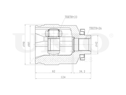 ШРУС внутренний правый UNIO CVJ-30170