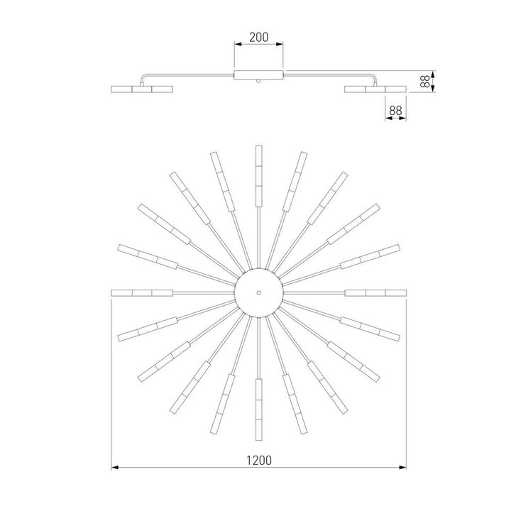 Потолочная люстра Bogates Bastone 349 Smart