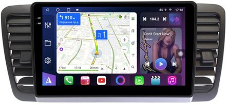 Магнитола для Subaru Legacy 4, Outback 3 2003-2009 (левый руль) - FarCar 3069M монитор 9.5" QLED на Android 14, TS18, CarPlay, 4G SIM-слот