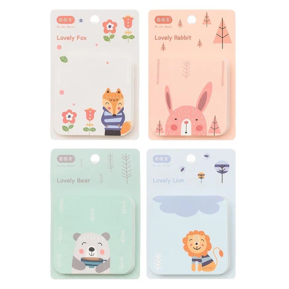 Блок для записей Basir, с липким слоем, 7*7 см, серия "ЖИВОТНЫЕ", 75 листов Блок для записей Basir, с липким слоем, 7*7 см, серия "ЖИВОТНЫЕ", 75 листов