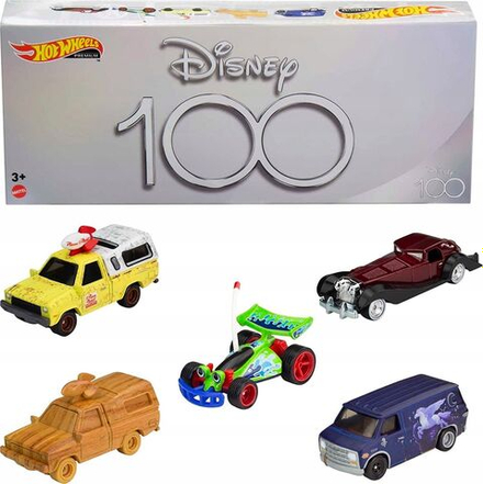 Набор из 5 машинок Hot Wheels PREMIUM Disney, посвященный 100-летию Disney - коллекционные Хот Вилс HKF06