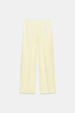 ZARA БРЮКИ С ЗАЩИПАМИ — ZW COLLECTION, ЖЕЛТЫЙ