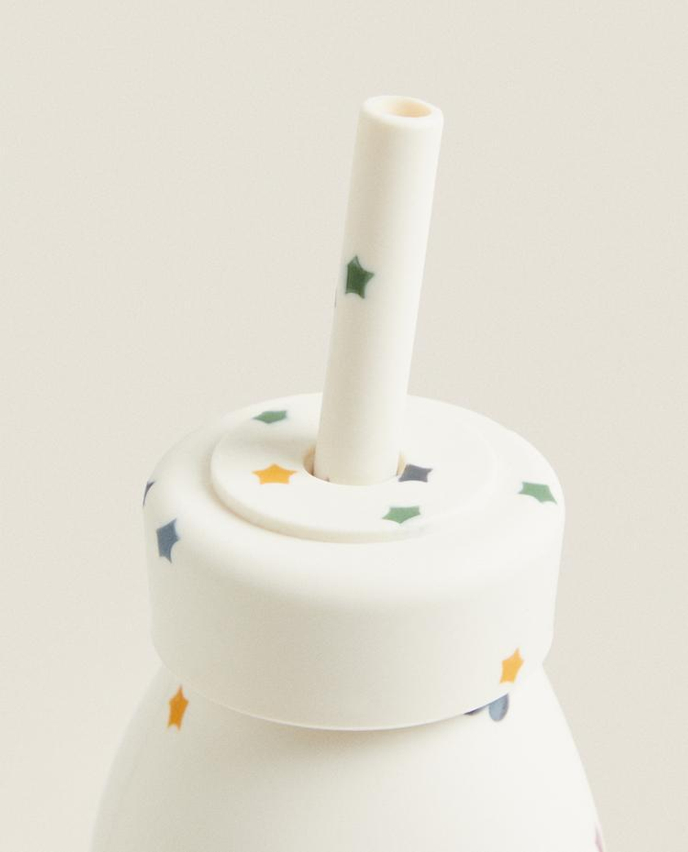 ZARA HOME БУТЫЛОЧКА ДЛЯ ДЕТЕЙ С ТРУБОЧКОЙ "МИККИ МАУС", КРЕМОВЫЙ