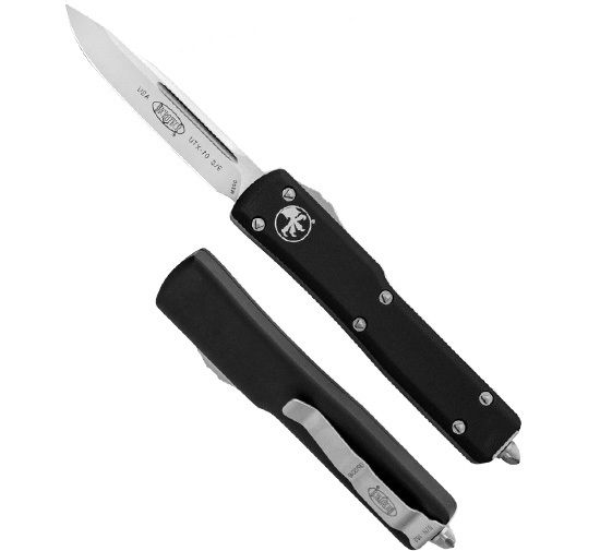 Автоматический нож Microtech UTX-70 Satin 148-4 c клинком из стали CTS-204P, рукоять алюминий