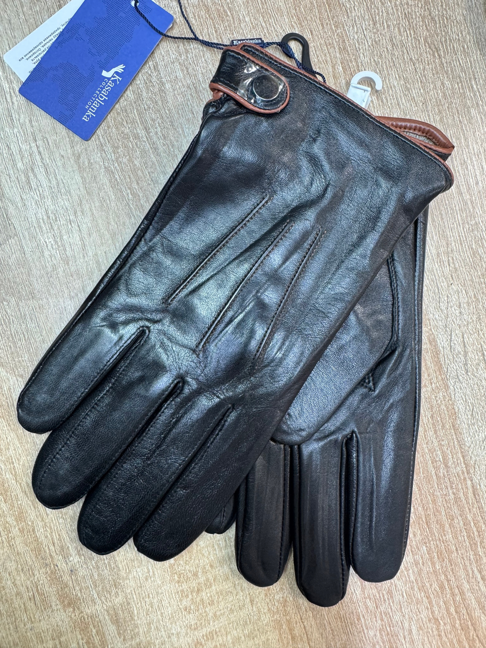 Перчатки.Мужские.Кожаные.Люкс качества. Подклад: трикотаж-шерсть. 5 шт в упаковке.