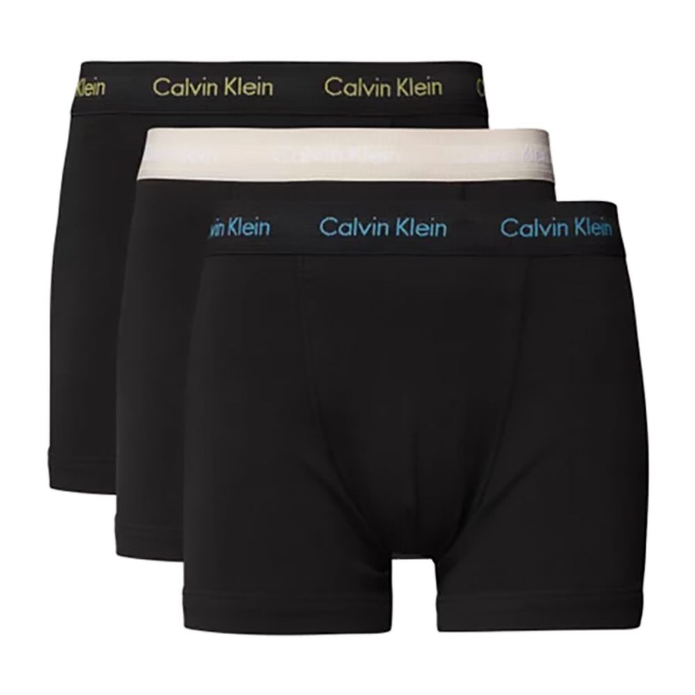 Мужские боксеры спортивные Calvin Klein Cotton Stretch Trunk 3P - ocean storm/lime/signature blue