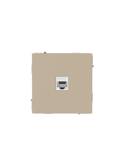Розетка компьютерная 1-м KANT RJ45 кат.6A без шторки ванильн. марципан DKC 7015673