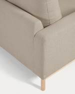 Mihaela 3-местный диван из серого микробукле 203 см