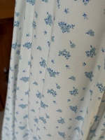 Платье Василина для беременных и кормящих, Айвори с голубыми цветами