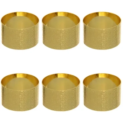 Набор колец для салфеток 6шт «Шарм» 4*3см, золото