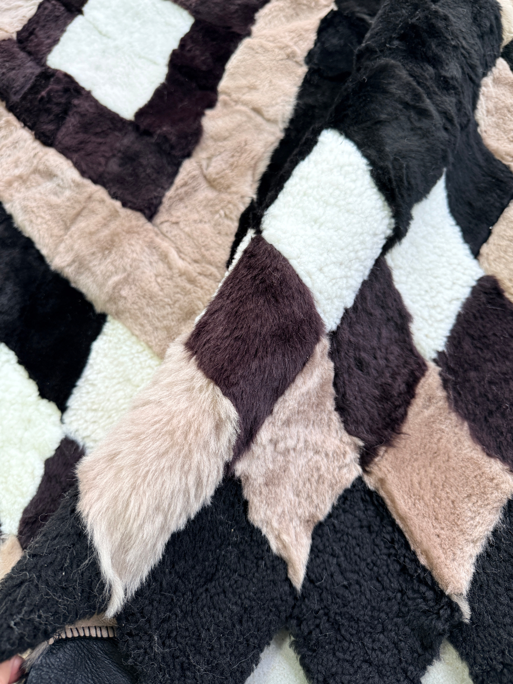 Покрывало меховое ковер из шкуры овчины