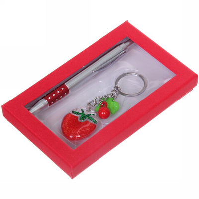 Набор подарочный «Клубничка» (ручка и брелок), микс цветов